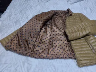 Cazadora reversible color marron,mostaza