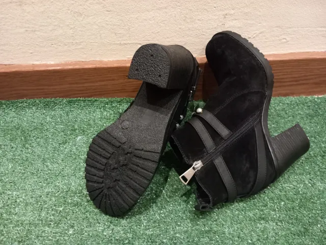 Botines negros tacón