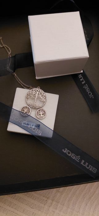 Conjunto de plata árbol de la vida