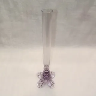 Violetero Antiguo Cristal Lila Tallado