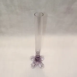 Violetero Antiguo Cristal Lila Tallado