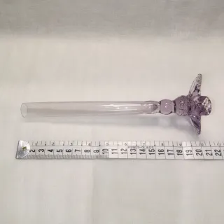 Violetero Antiguo Cristal Lila Tallado