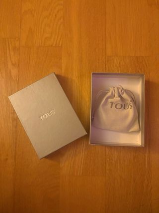 Llavero Tous Oso Beige y Plateado