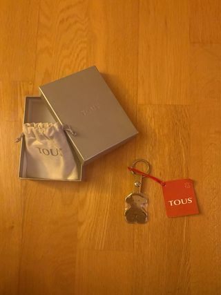 Llavero Tous Oso Beige y Plateado