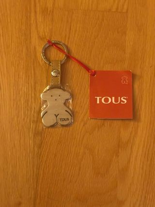 Llavero Tous Oso Beige y Plateado