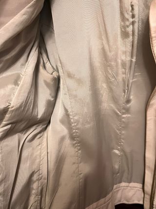 Cazadora de cuero beige