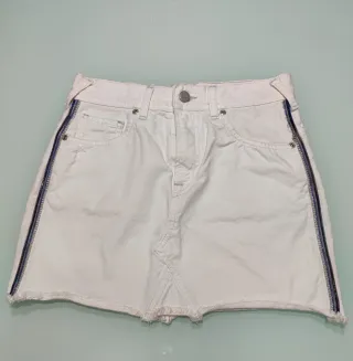 Minifalda Pepe Jeans Blanca con Cremallera