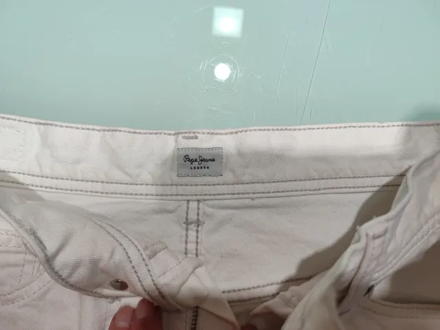 Minifalda Pepe Jeans Blanca con Cremallera