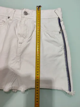 Minifalda Pepe Jeans Blanca con Cremallera
