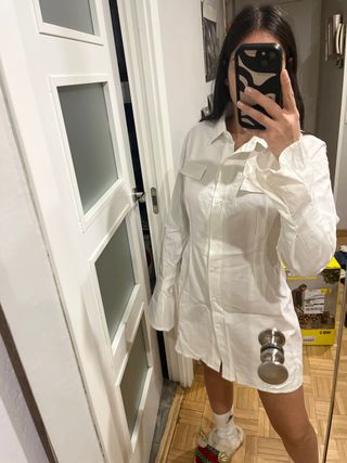 Camisa vestido blanca talla S