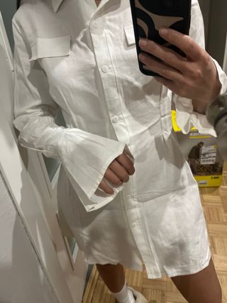 Camisa vestido blanca talla S