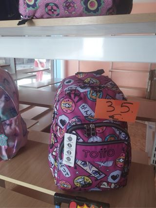 Mochila Totto Dinosaurios Azul