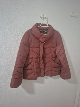 Chaqueta acolchada invierno mujer rosa