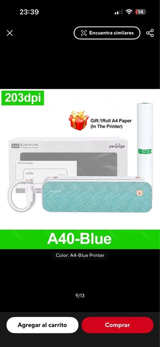 Peripage A40 Impresora Térmica