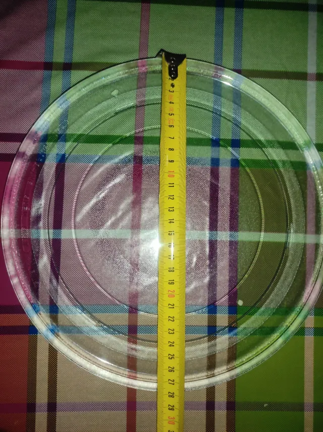 Plato giratorio microondas 28 cm. 20 cm.de arrastr
