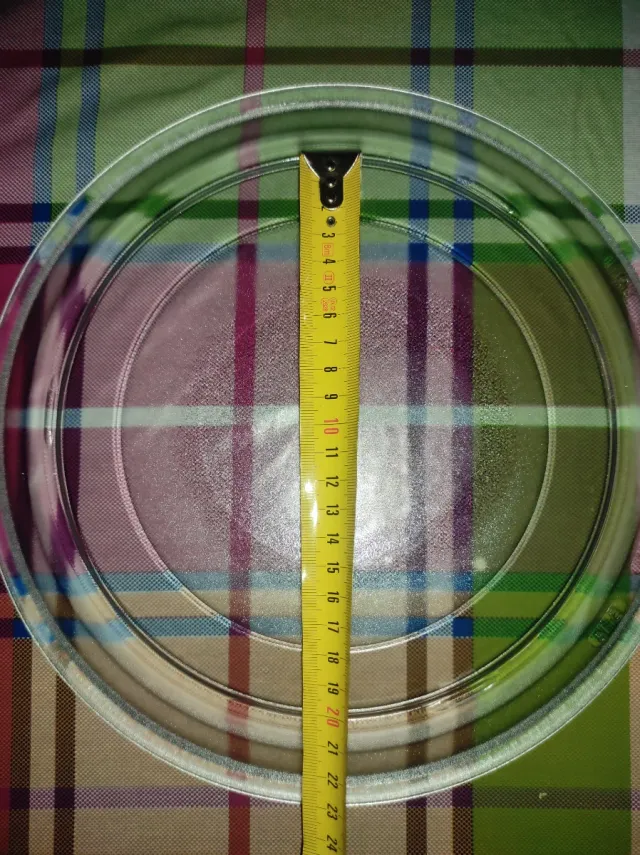 Plato giratorio microondas 28 cm. 20 cm.de arrastr