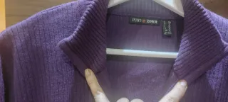 Chaqueta lila cremallera y bolsillos talla 44-42