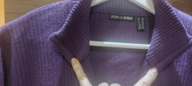 Chaqueta lila cremallera y bolsillos talla 44-42