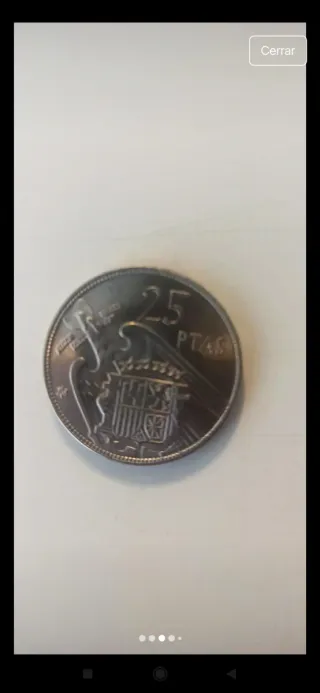 4 Monedas de 25 Pts Franco 1957 y JCI 1975-1980