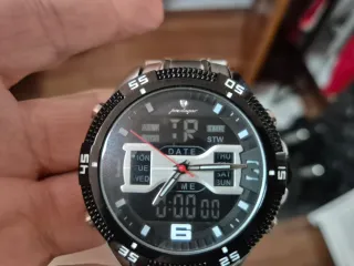 Reloj Podokar Negro y Plateado