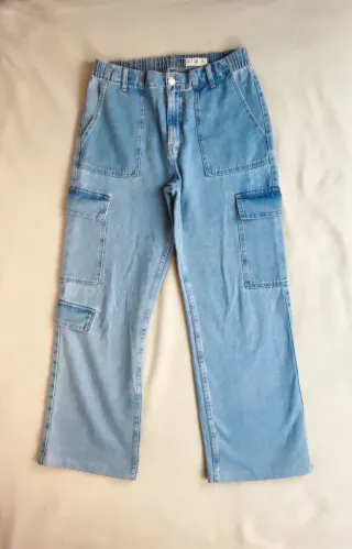 Pantalón cargo ancho Lefties azul