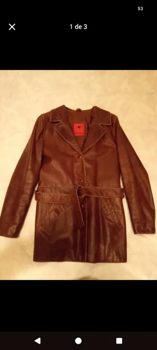 Chaqueta de piel de búfalo para mujer