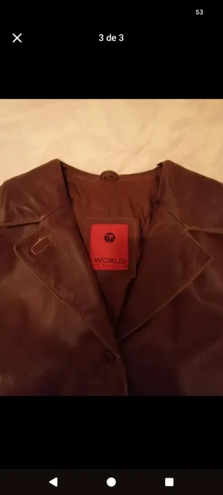 Chaqueta de piel de búfalo para mujer