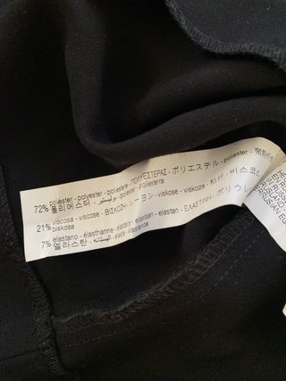 Vestido Negro Zara Talla XS