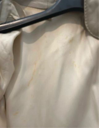 Giacca pelle vintage beige taglia 42