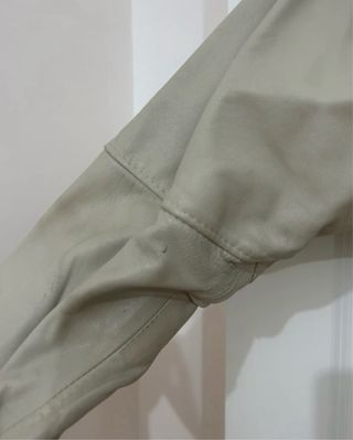 Giacca pelle vintage beige taglia 42