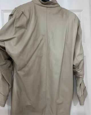 Giacca pelle vintage beige taglia 42