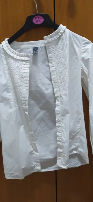 Camisa Zara Niña Blanca