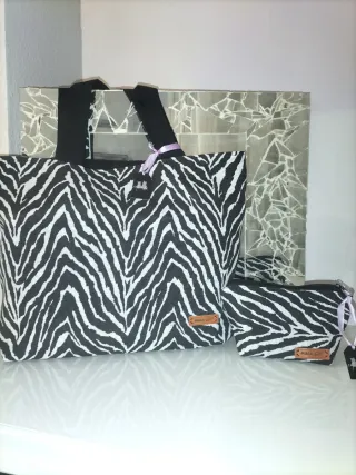 Juego Bolso y Neceser Mi&Lu Cebra