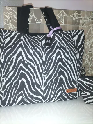 Juego Bolso y Neceser Mi&Lu Cebra