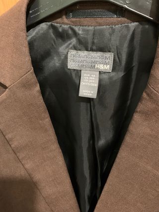 Americana H&M Marrón Chocolate Talla 38