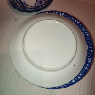 Lote 9 antiguos platitos porcelana fina oriental