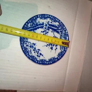 Lote 9 antiguos platitos porcelana fina oriental