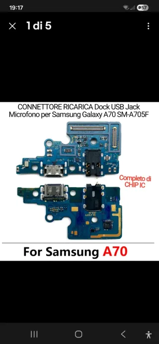 Connettore Ricarica Samsung A70 SM-A705F
