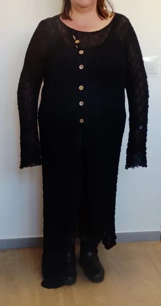 Guardapolvo gótico largo negro