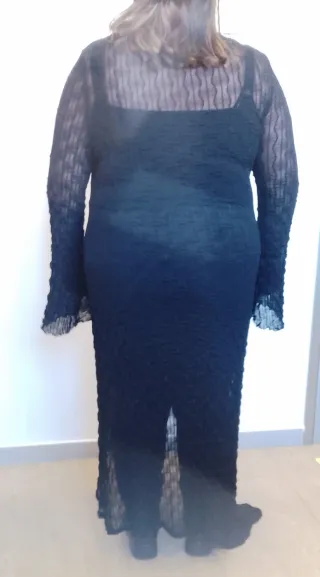 Guardapolvo gótico largo negro