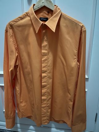 Camisa Ojal&Botón naranja Talla L