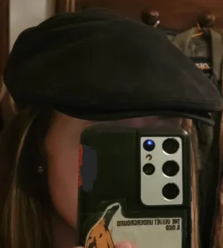 Gorra flat cap Fito negra