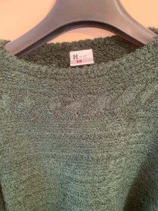 Jersey punto verde botella talla L