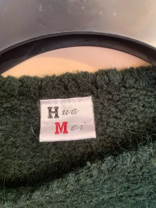 Jersey punto verde botella talla L