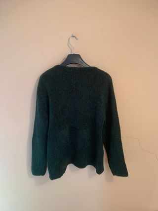 Jersey punto verde botella talla L