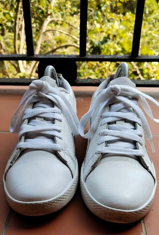 Zapatillas Puma Smash Unisex piel blanca T: 37.5