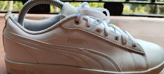 Zapatillas Puma Smash Unisex piel blanca T: 37.5
