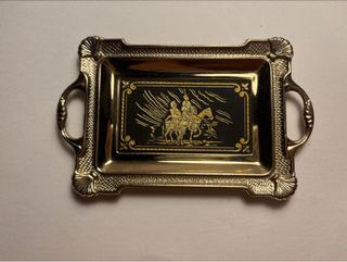 Vassoio dorato 24 Kt miniatura
