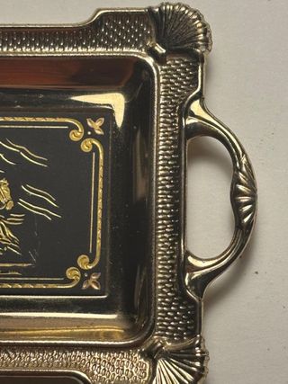 Vassoio dorato 24 Kt miniatura
