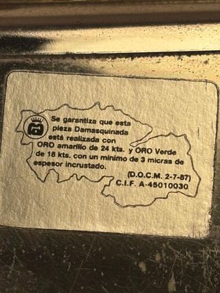 Vassoio dorato 24 Kt miniatura